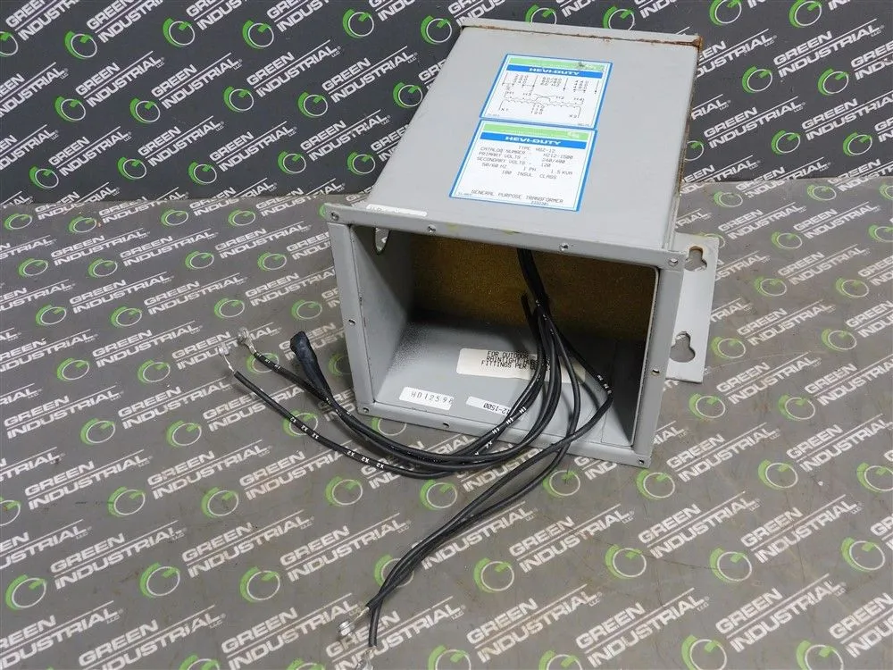 General Signal HZ12-1500 Hevi-Duty Transformer Pri 240/480 Sec 120 1.5 kVA Used