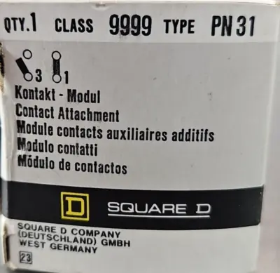 Square D 9999 PN31 Contact Attachment Loc4E-27