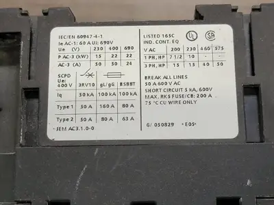 USED SIEMENS 3RT1036-1AK60