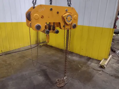 10 TON HARRINGTON MODEL #SHB100 CHAIN HOIST & TROLLY: YOBRO #25080