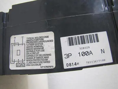 Used GE TED136YT100 Circuit Breakers California US | Bay Line Tool #1321452