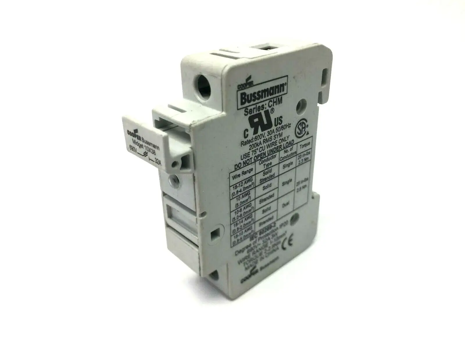USED COOPER BUSSMAN FUSE HOLDER