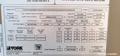 Used YORK YCIV0307 Chillers Illinois US | Aaron Equipment #1463035