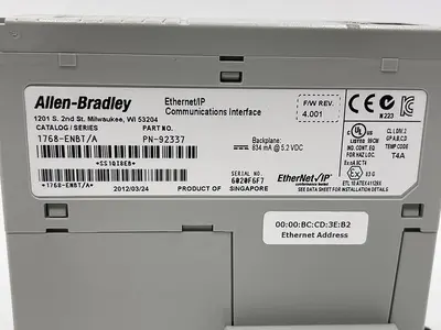 Used ALLEN-BRADLEY ALLEN-BRADLEY 1768-ENBT SER A PLC Input & Output | ND Industrial Surplus #1215192