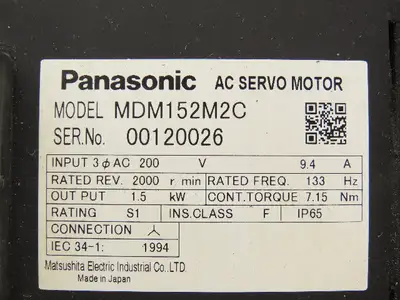 Used PANASONIC _UNKNOWN_ Servo Motors Indiana US | Arrow Industrial #1316939