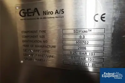 Used GEA Niro GEA Niro SD Micro Spray Dryer System Spray Dryers Ohio US | Federal Equipment Company #1338425
