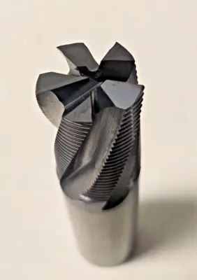 Solid Carbide Rougher End Mill 1" Shank 5 Flutes 4" Length