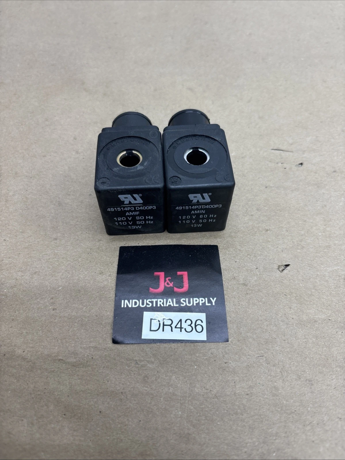 New Lot Of (2)Solenoid valve coil 491514P3 D400P3 AC 110V amk Fast Shipping.