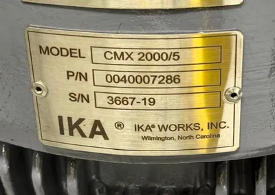 Used 2019 IKA CMX 2000/5 High Shear Mixers Ontario CA | Equiplot Trading Inc. #1370834