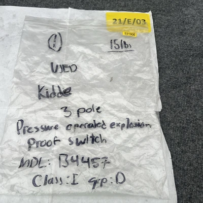 Used Kidde ["B4457", "B-4457", "B 4457"] Pressure Switches California US | Davliegogo LLC #1707005