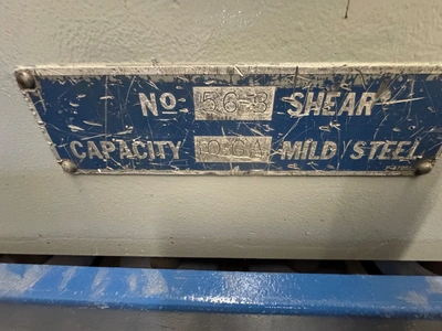 NIAGARA 56-B SHEARS, POWER SQUARING (Gauges) | Wheeler Machinery Sales (3)