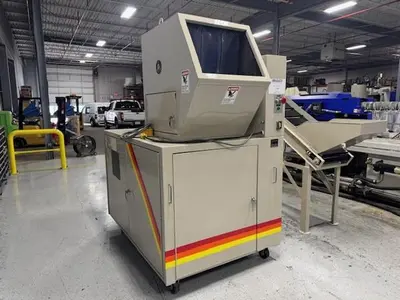 Ball & Jewell 60 HP Granulator w/conveyor, dust collector & Box Dumper