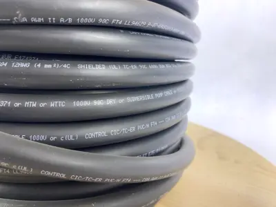 USED LAPP 86 FEET- OLFLEX VFD SLIM 4G4 12/4C, 4C 12 AWG BLACK