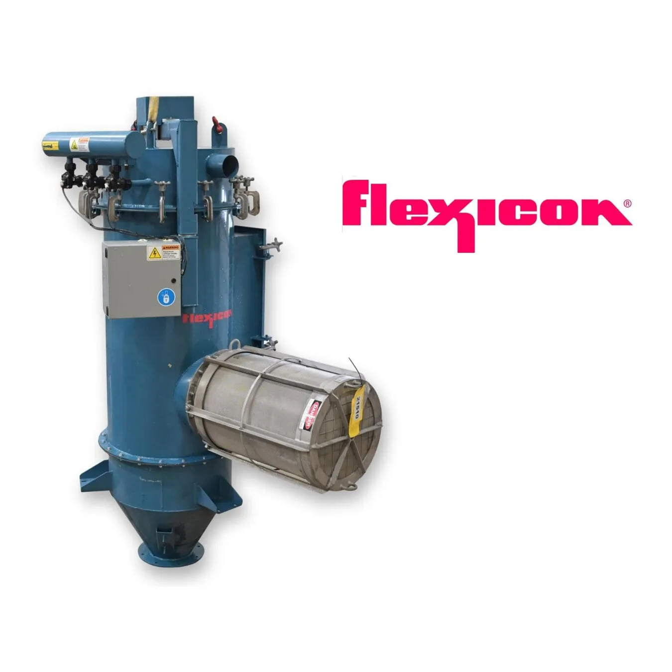 Used Flexicon 24" Dia. Filter Receiver with Fike Flameless Explosion Vent