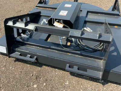 New JCT 72” Brush Mower Skid Steer Attachment, hydraulic driven with hoses and quick coupler fitting...