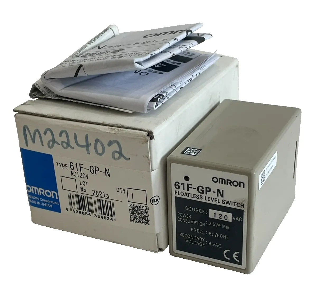 NEW OMRON 61F-GP-N LEVEL SWITCH AC120V 61FGPN