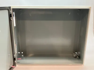 USED HOFFMAN CONCEPT SINGLE DOOR ENCLOSURE 20" X 24" X 8", WHITE, STEEL