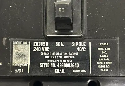 Used WESTINGHOUSE EB3050 Miscellaneous Equipment (Electrical & Power) Ohio US | Surplus Asset Holdings #1243407