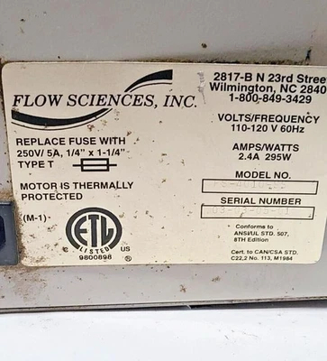 USED Flow Sciences Does Not Apply