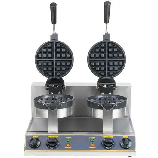 Double Belgian Waffle Maker with Timers - 120V