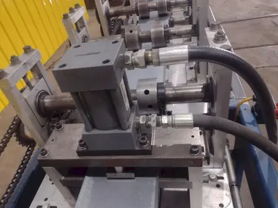 12 STAND X 10" KNUDSON MODEL #KS-2468 STUD & TRACK FRAMING ROLLFORMER, WITH AMS CONTROLS: STOCK #18942