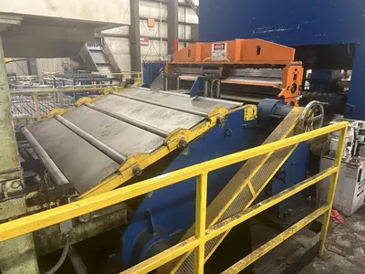400 TON FUKUI BLANKING PRESS. 72" X .128" X 70,000 LB SERVO FEEDLINE STOCK #  0956723