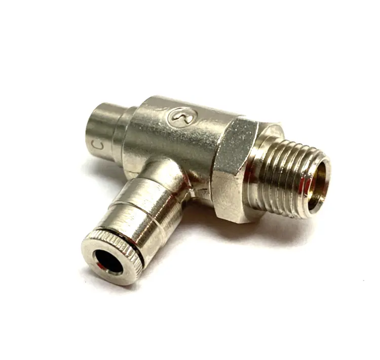 Used CAMOZZI RIGHT ANGLE FLOW CONTROL VALVE 1/8" NPT TO 5/32" TUBE O.D. Valves/Fittings | Maverick Industrial Sales #1100970