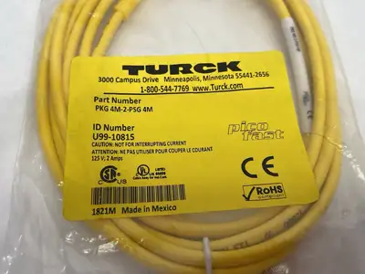 New | in-Stock Turck picofast Connection Cordset M8 Male to Fem. U99-10815 Electrical Fittings Michigan US | Maverick Industrial Sales #1423229
