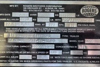 Used 1984 ROGERS CTH35 Lowboy Trailers New Jersey US | Proxy Equipment #1383072