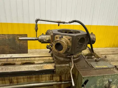 12.5" HOLLOW SPINDLE WARNER & SWASEY MODEL 4A (M-3580) SQUARE HEAD & 12' EXTENDED BED TURRET LATHE: YOBRO #24423