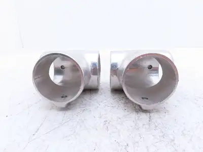 Hollaender 3-9/5-9 Speed-Rail 2" Elbow & Tee Fits 2.375"OD Pipe 2.4" ID Lot of 4