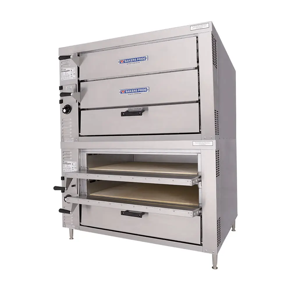 Bakers Pride GP-62 Hearthbake Countertop Quadruple Multi-Purpose Deck Oven - Natural Gas