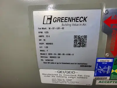 NEW GREENHECK QEID-24-300-85-A100-X