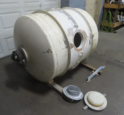 used US Stoneware Ceramic Pebble Mill, 210 gallon