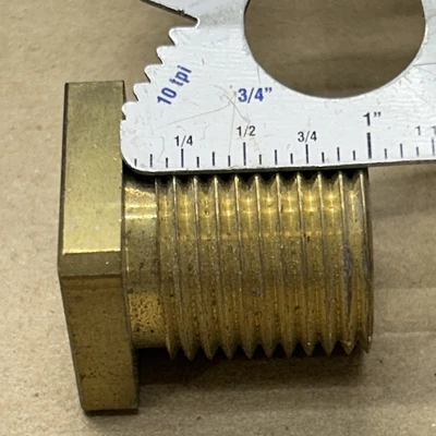 (26) BRASS Threaded NPT PIPE PLUG, 1 Inch SQUARE HEAD, NNB Fast Shipping 🇺🇸