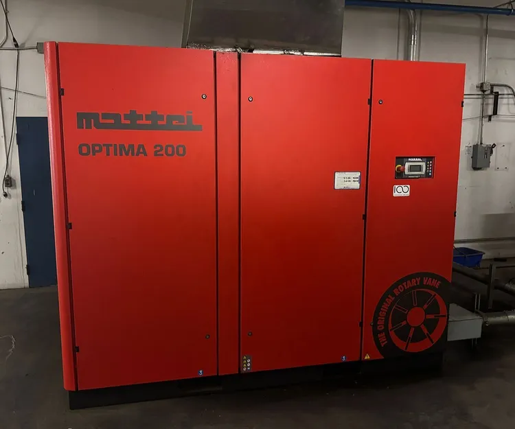 Used 2019 MATTEI OPTIMA 200 Rotary Screw & Sliding Vane Air Compressors California US | Machinery Network #740906