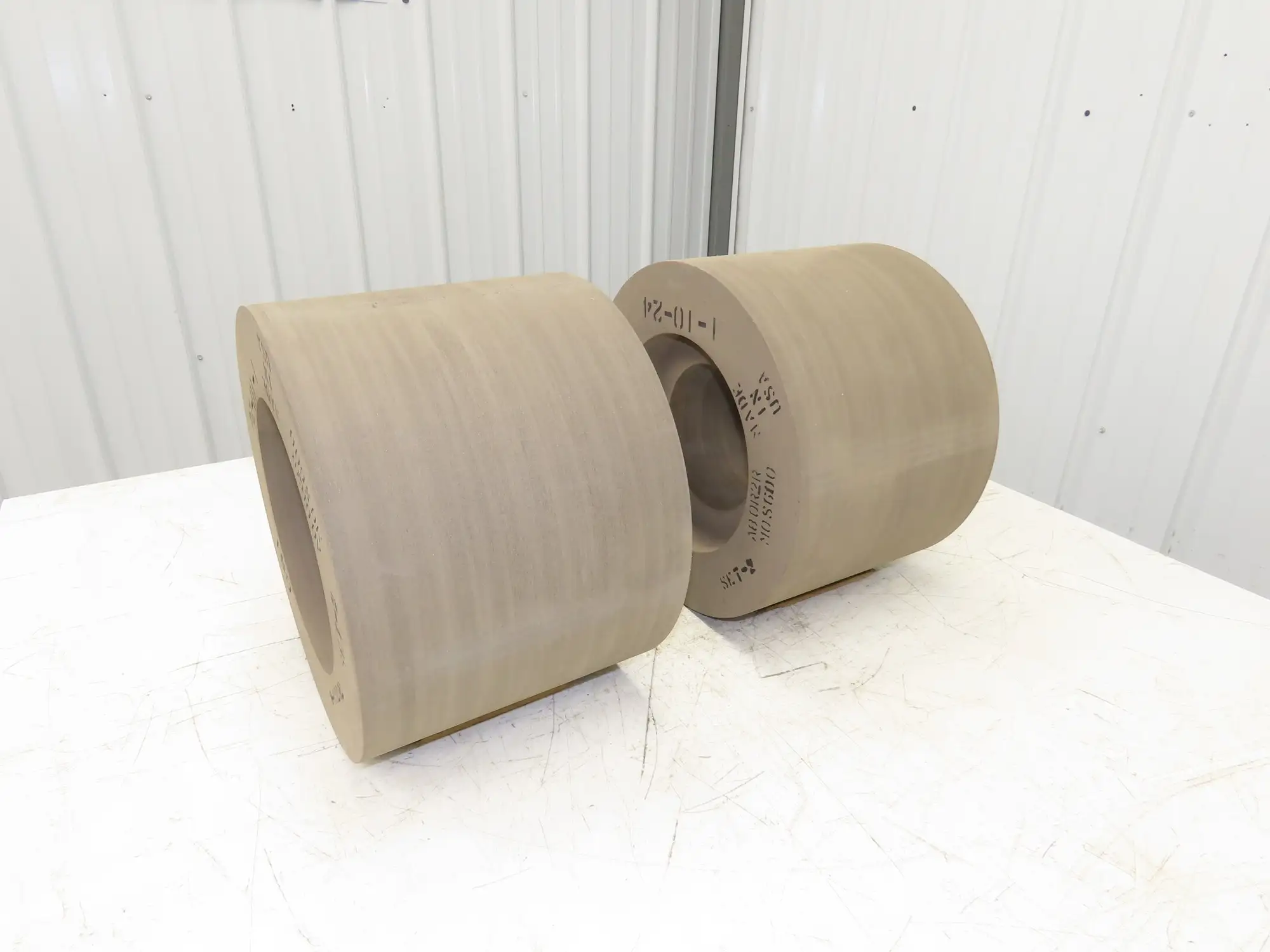 Cel Star A80R2R Centerless Cylindrical Grinding Wheel 14"OD x 20"W x 6"ID Set