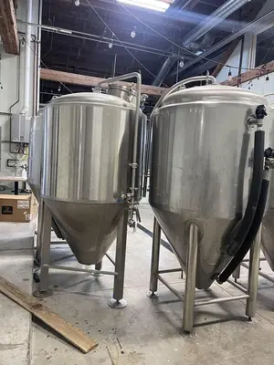 (4) Available - Used 7 bbl conical jacketed fermenters / 217 Gal