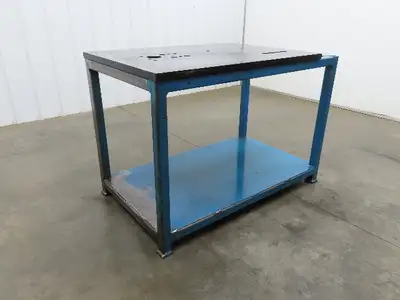 1-1/8" Steel Top Machine Base Welding Table Work Bench 50"W 30"D 34-3/4"H