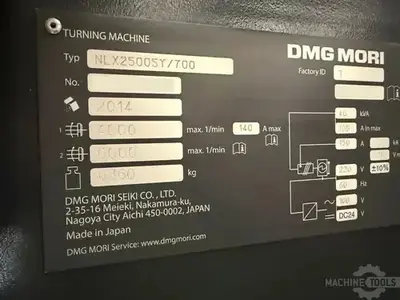 Used 2014 DMG MORI NLX2500SY/700 CNC Lathes Arizona US | KD Machinery #1259262
