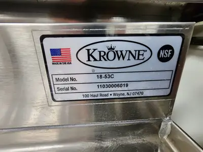 Used Krowne Used Krowne 18-53C 3 Compartment Commercial Sink Sinks Illinois US | Falcon Restaurant Supply #1376784
