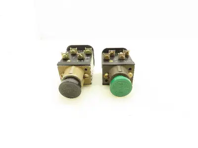 Allen Bradley 800H-AK1A Flush Head Push Button Unit Black Green Ser A Mixed Lot