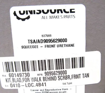 NEW UNISOURCE TSA/AD9095629000 SQUEEGEE TSAAD9095629000