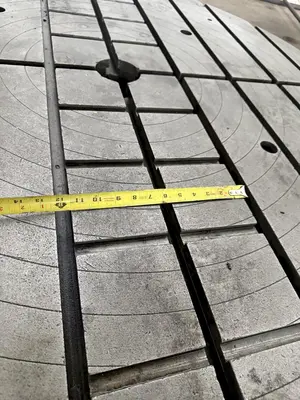 60" T-SLOTTED ROUND RISER PLATE. STOCK #0430526