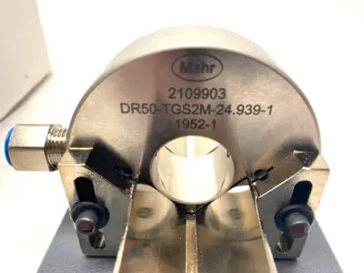 New | in-Stock MAHR DIMENSIONAIR 2-JET AIR RING GAUGE W/ GUIDE CHUTES & BASE PLATE Air Gages Michigan US | Maverick Industrial Sales #1122816