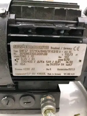 Sew-Eurodrive Type SHF57 DT71C4/BMG/TF/ES1S 0.25kW Gearmotor 1380RPM 3PH