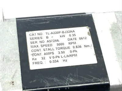 Used ALLEN BRADLEY KINETIX, TL-A220P-BJ32AA SER. B Servo Motors Michigan US | Maverick Industrial Sales #1092880