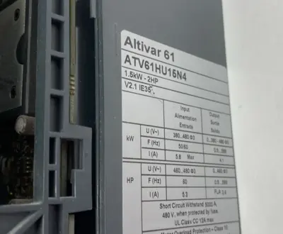USED TELEMECANIQUE, SCHNEIDER ELECTRIC ALTIVAR 61 VFD 1.5KW 2HP 3-PHASES