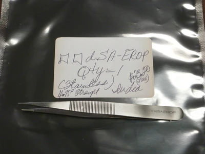 Used OOdsa-EROP Stainless Steekl 4.75" Straight Tweezer (made in India)