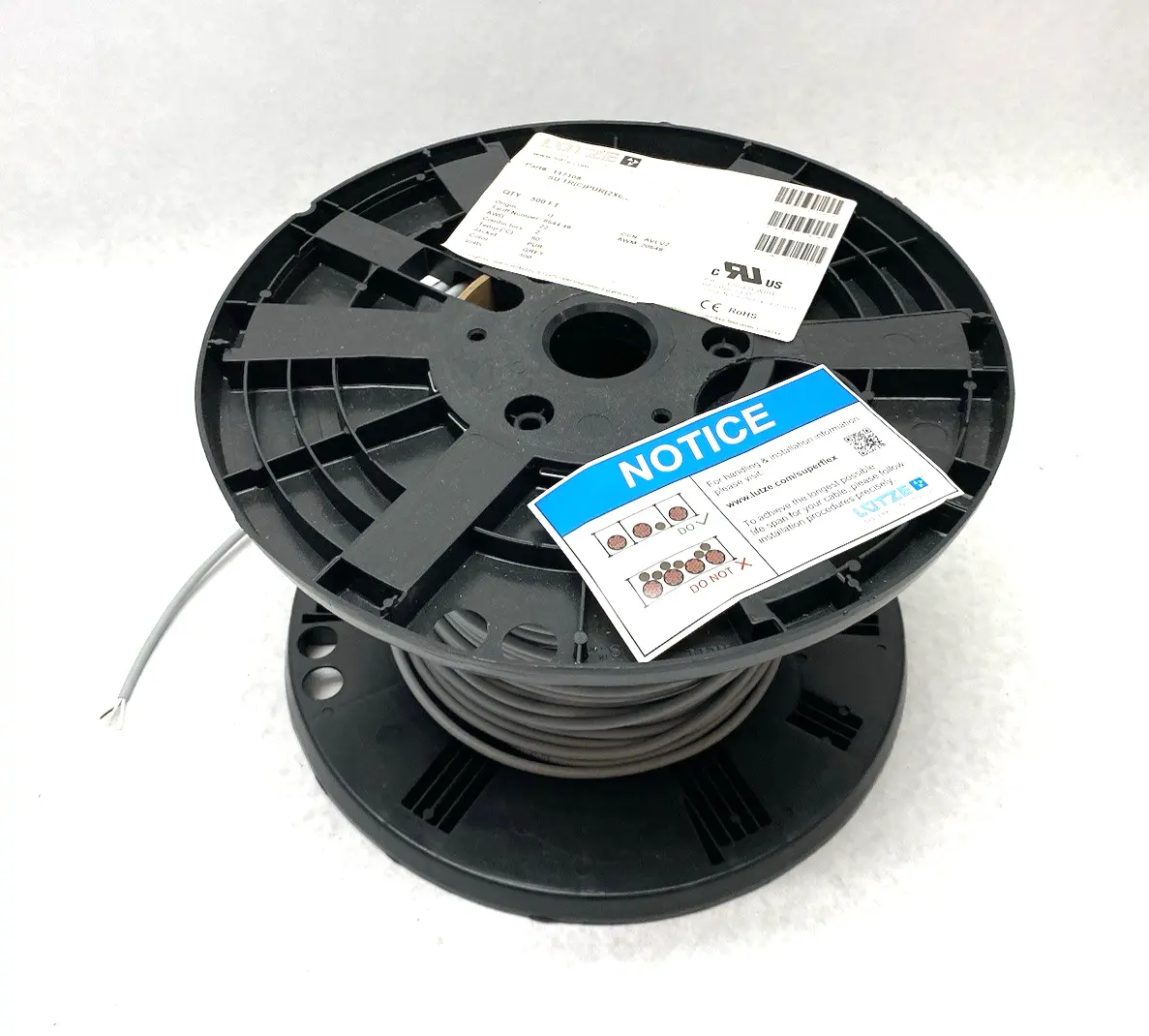 USED LUTZE SUPERFLEX® TRONIC (C) PUR SHIELDED C-TRACK CABLE SOLD IN 10' UNIT
